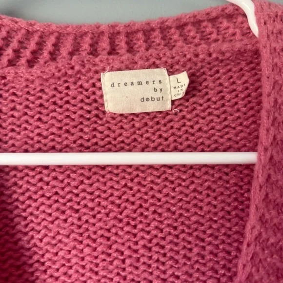 Dreamers By Debut Lemon Pink Sweater Size large - Picture 5 of 6